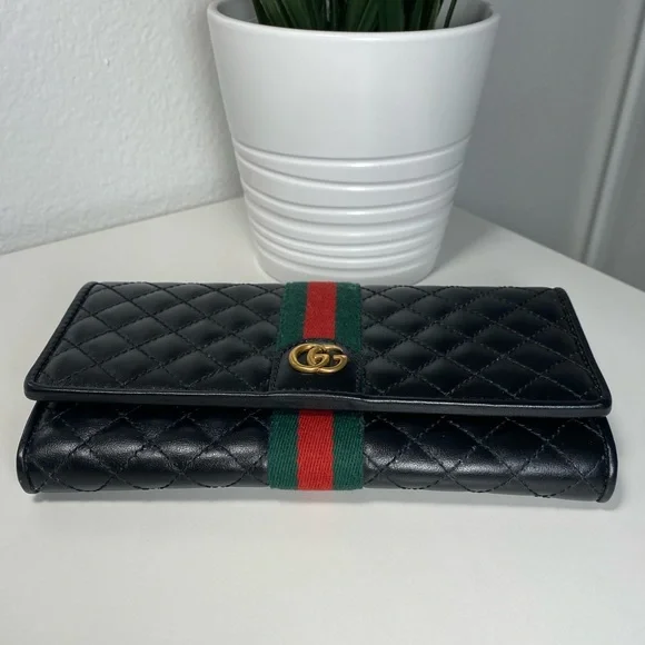 RARE GUCCI Web Quilted Leather Marmont Wallet - Picture 13 of 13